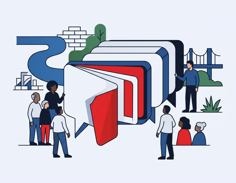 Illustration of common questions being answered
